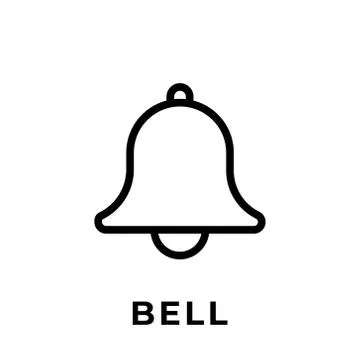 Turn On Notification button icon for social media. Notification bell icon but Stock Illustration