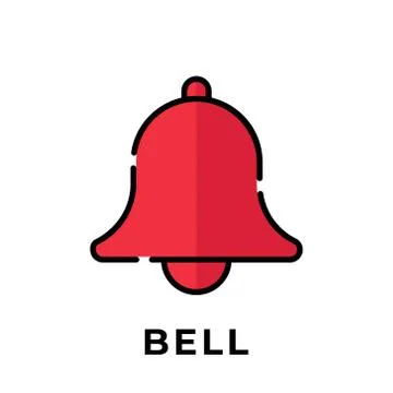 Turn On Notification button icon for social media. Notification bell icon but Stock-Illustration