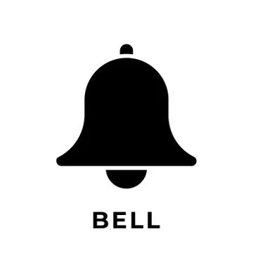 Turn On Notification button icon for social media. Notification bell icon but Stock Illustration
