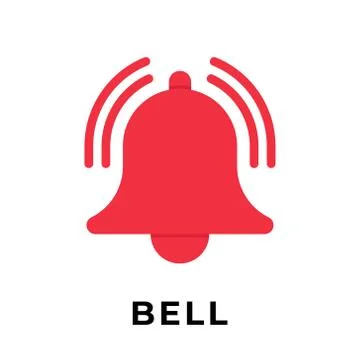 Turn On Notification button icon for social media. Notification bell icon but Stock Illustration