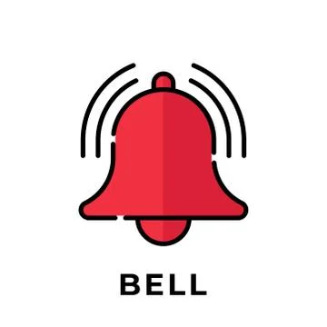 Turn On Notification button icon for social media. Notification bell icon but Stock Illustration