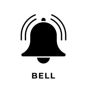 Turn On Notification button icon for social media. Notification bell icon but Stock Illustration