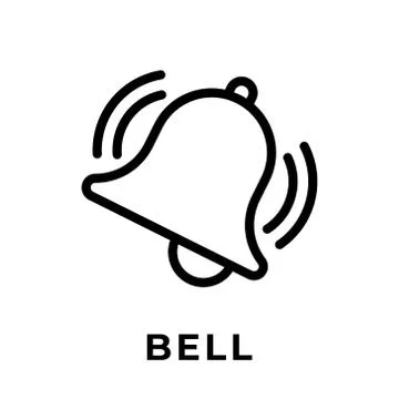 Turn On Notification button icon for social media. Notification bell icon but Illustrazione stock