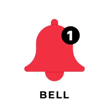 Turn On Notification button icon for social media. Notification bell icon but Stock-Illustration
