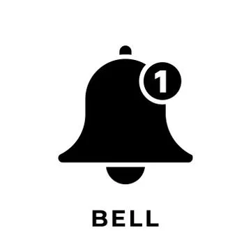 Turn On Notification button icon for social media. Notification bell icon but Illustrazione stock