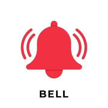 Turn On Notification button icon for social media. Notification bell icon but Stock Illustration