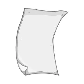 Turn paper curl cartoon vector illustration Stock Illustration