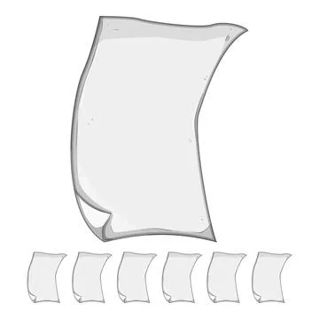 Turn paper curl cartoon vector graphic Stock Illustration