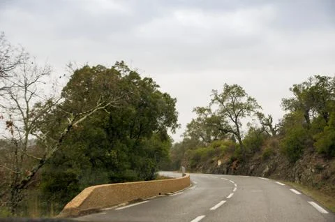 A turn with a parapet. Stock Photos