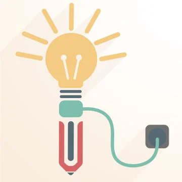 Turn on pen  thought Stock-Illustration