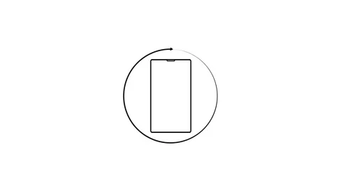 Turn the phone horizontally and vertically icon. Video template for social .. Stock Footage 307311842