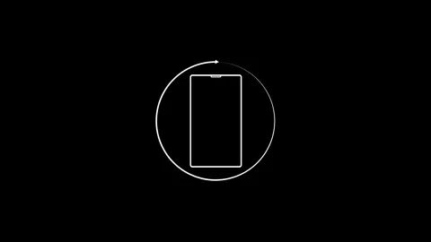 Turn the phone horizontally and vertically icon. Video template for social .. Stock Footage 307311848