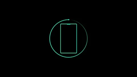 Turn the phone horizontally and vertically icon. Video template for social .. Stock Footage 307311857