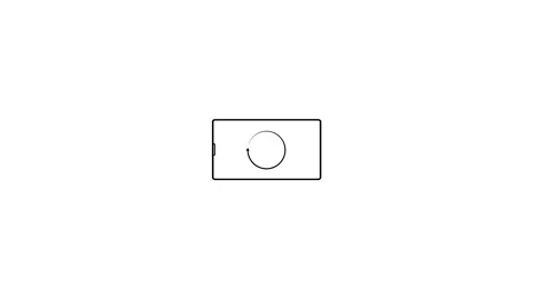 Turn the phone horizontally and vertically icon. Video template for social .. Stock Footage 307311862