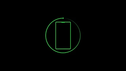 Turn the phone horizontally and vertically icon. Video template for social .. Stock Footage 307311863