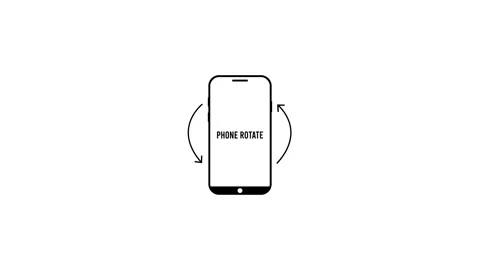 Turn the phone horizontally and vertically icon. Video template for social .. Stock Footage 307311868