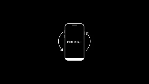 Turn the phone horizontally and vertically icon. Video template for social .. Stock Footage 307311870