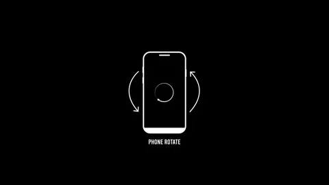 Turn the phone horizontally and vertically icon. Video template for social netwo Stock Footage 307311877