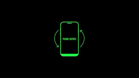 Turn the phone horizontally and vertically icon. Video template for social .. Stock Footage 307311879