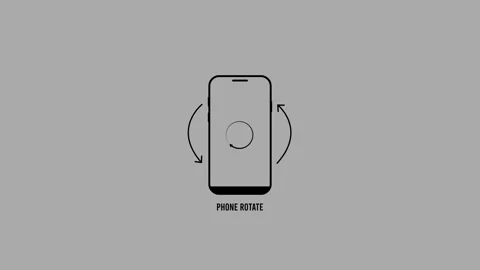 Turn the phone horizontally and vertically icon. Video template for social netwo Stock Footage 307311881