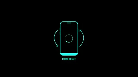Turn the phone horizontally and vertically icon. Video template for social netwo Stock Footage 307311889