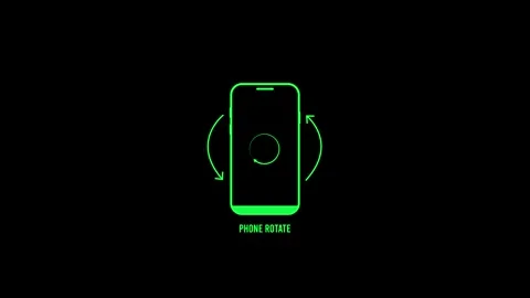 Turn the phone horizontally and vertically icon. Video template for social .. Stock Footage 307311916