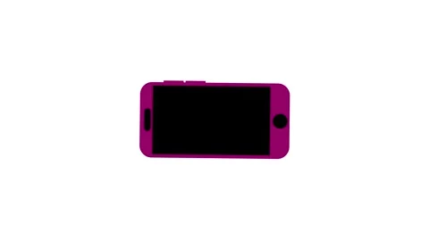 Turn the phone horizontally and vertically icon with white background. Stock Footage 312873159