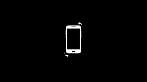 Turn the phone horizontally and vertically with arrow icon animation Stock Footage 321469783