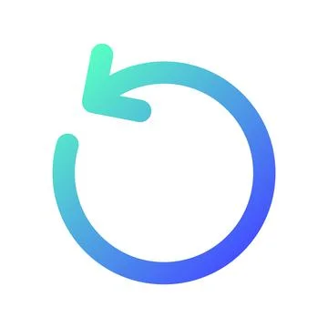 Turn pixel perfect gradient linear ui icon Illustrazione stock