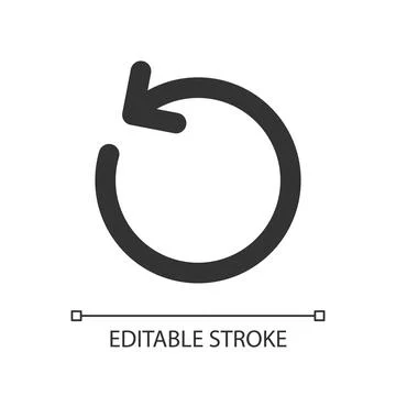 Turn pixel perfect linear ui icon 스톡 일러스트