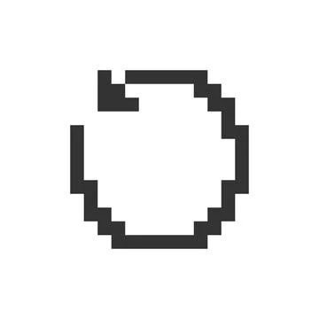 Turn pixelated ui icon Stock Illustration