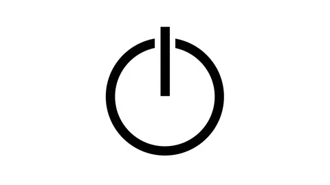 Turn on Power button icon symbol in and ... | Stock Video | Pond5