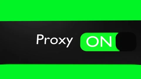 Turn on Proxy button, slider. Proxy server. Secure internet connection. Blocking Stock Footage 219620065