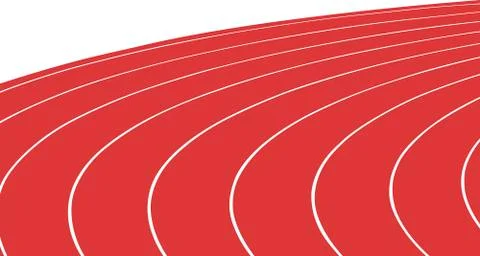 Turn red running track Stock Illustration
