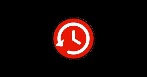 Turn restart switch animation. Abstract circle restart icon animated on a transp 库存影片 333694052