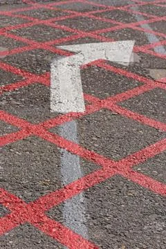 Turn right arrow Stock Photos