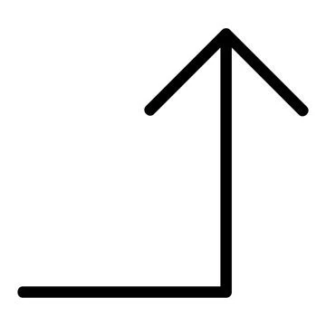 Turn right up arrow Vector Icon, Lineal style icon Ilustración de archivo