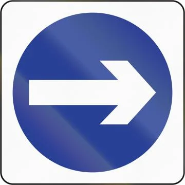 Turn Right in Brunei Stock Illustration