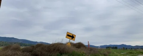 Turn right sign Stock Footage 126134684