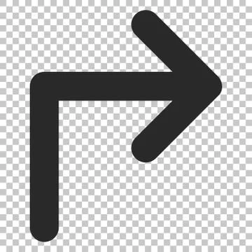 Turn Right Vector Icon Stock Illustration