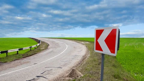 Turn on a road time lapse scene Video stock 267953984