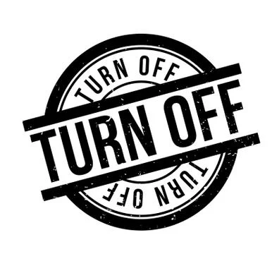Turn Off rubber stamp Stock Illustration