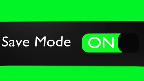 Turn on Save Mode button, slider. Secure internet connection. Blocking bypass. Stock Footage 219620064