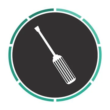 Turn-screw computer symbol Stock Illustration