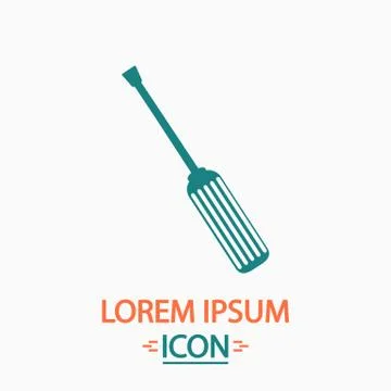 Turn-screw computer symbol Stock Illustration