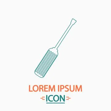 Turn-screw computer symbol Stock Illustration