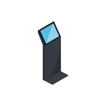 Turn service computer technology hardware device isometric Stock Illustration