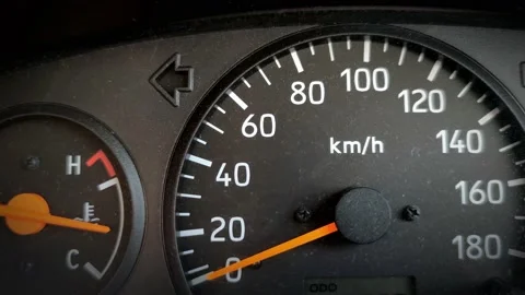 Turn signals on the dashboard Stock Footage 224936546