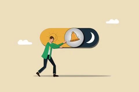 Turn on-off subscription bell Stock Illustration