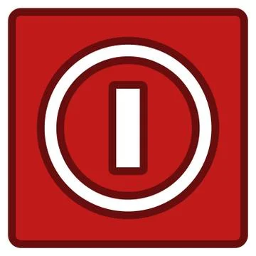 Turn Off Switch Vector Toolbar Icon Stock Illustration